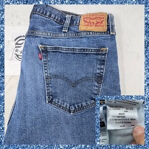 Levi Strauss & Co Mens 40x32 Blue Waterless Denim Jeans Straight Fit Casual